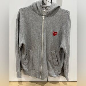 Comme des Garcons Gray Zip Up Hoodie